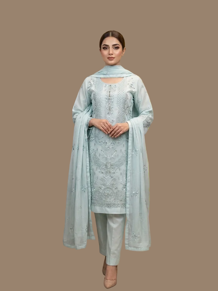 Pearl | Organza | 3 Pcs Suit