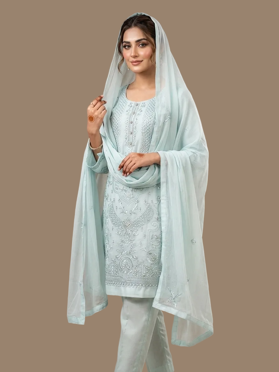 Pearl | Organza | 3 Pcs Suit